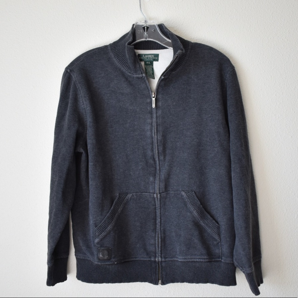 Lauren Ralph Lauren jacket gray distress size L/P